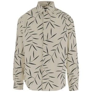Jacquemus Pointed Collar Cotton Poplin Shirt With Foliage Print - NWT